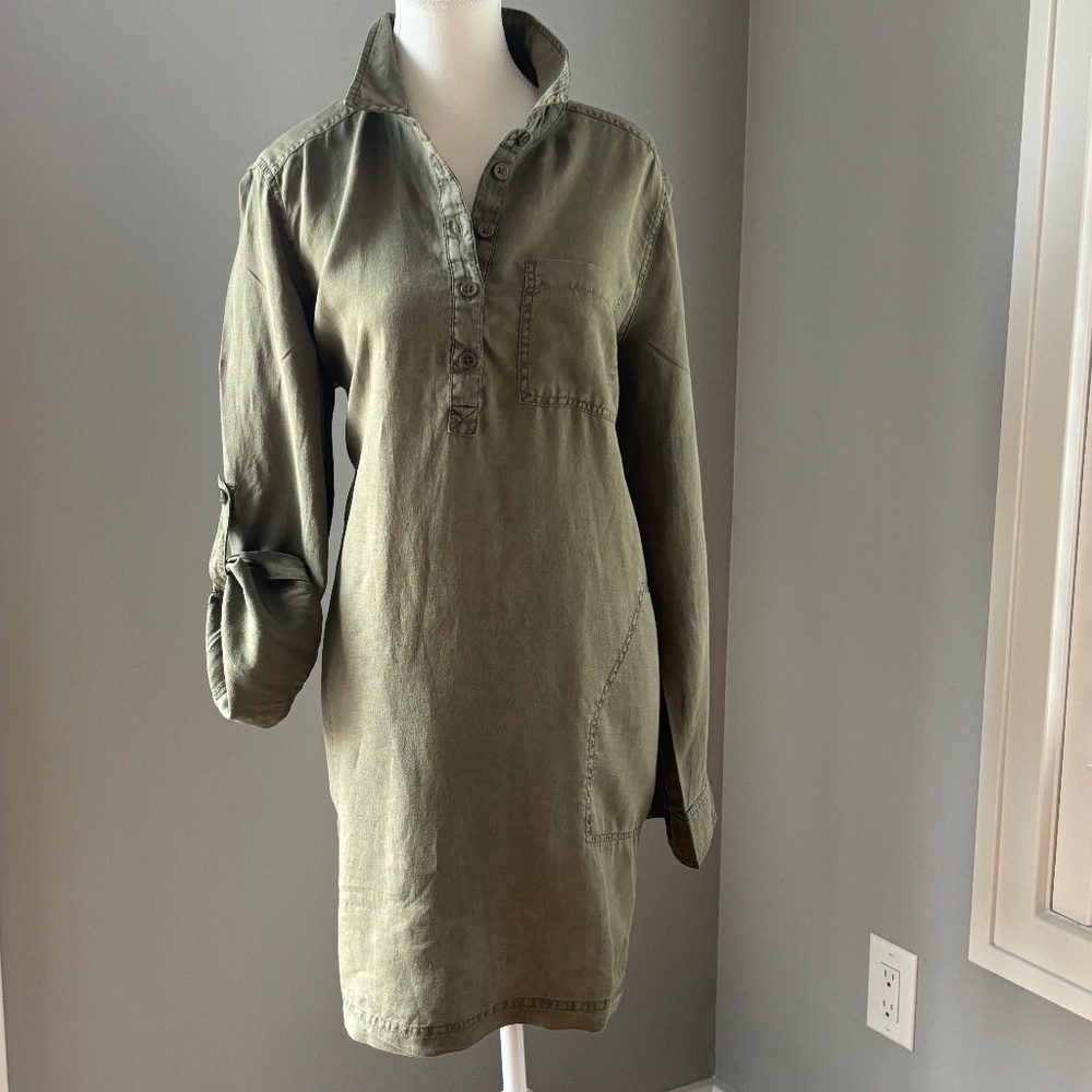 Michael Stars Eleanor Linen Shirt Dress